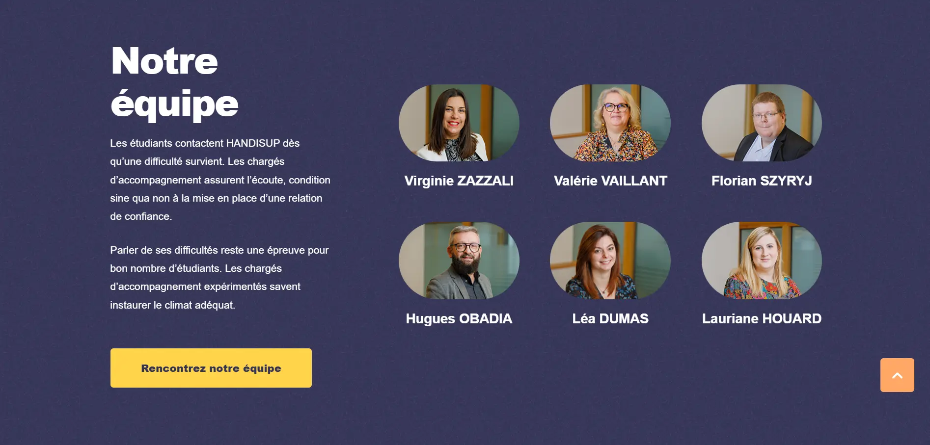 Page a propos handisup après