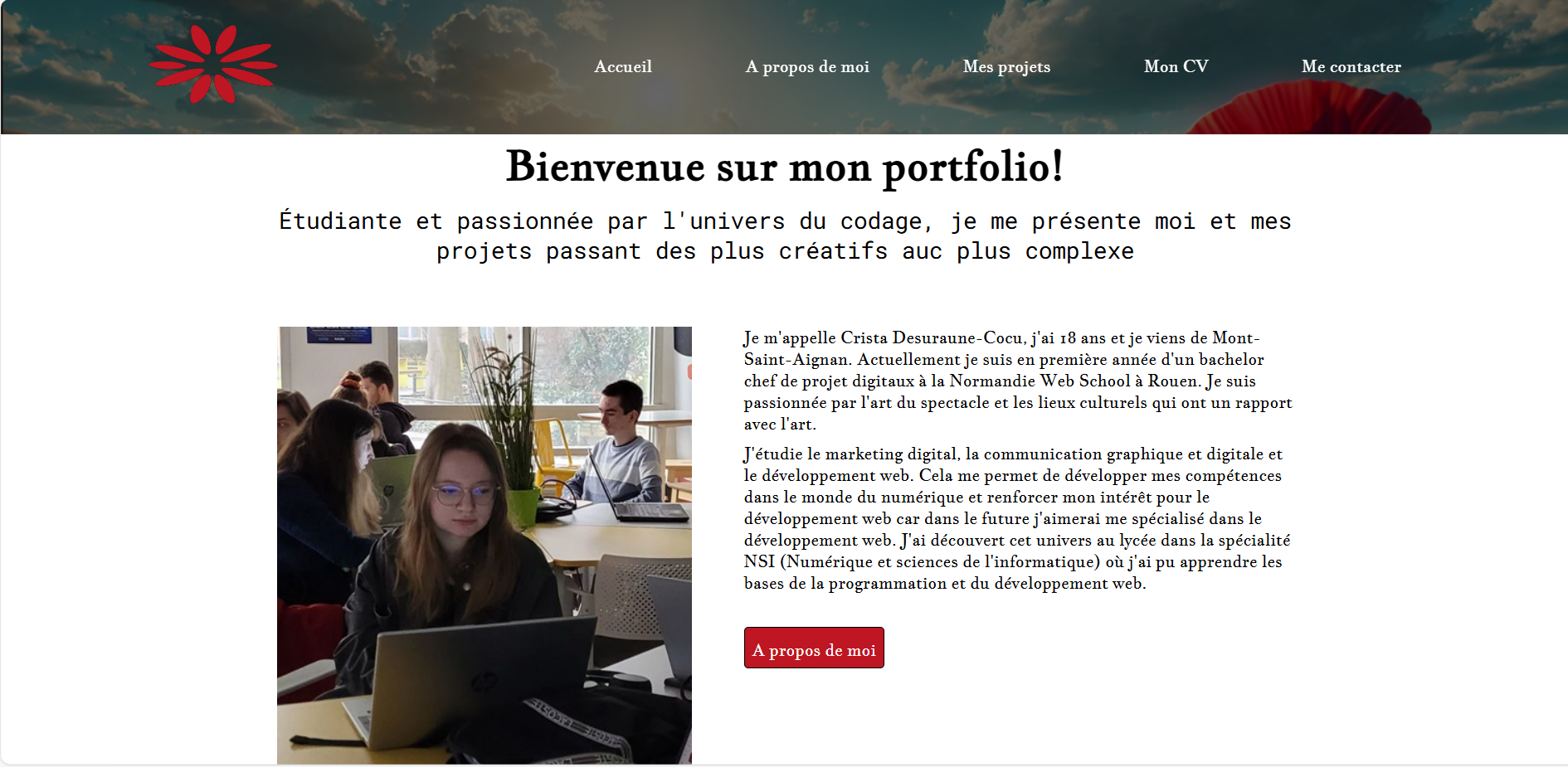 version téléphone du site web
